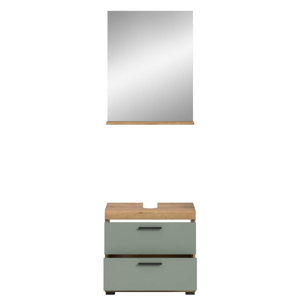 Waschbeckenschrank und Spiegel Set - Tamdato (zweiteilig)