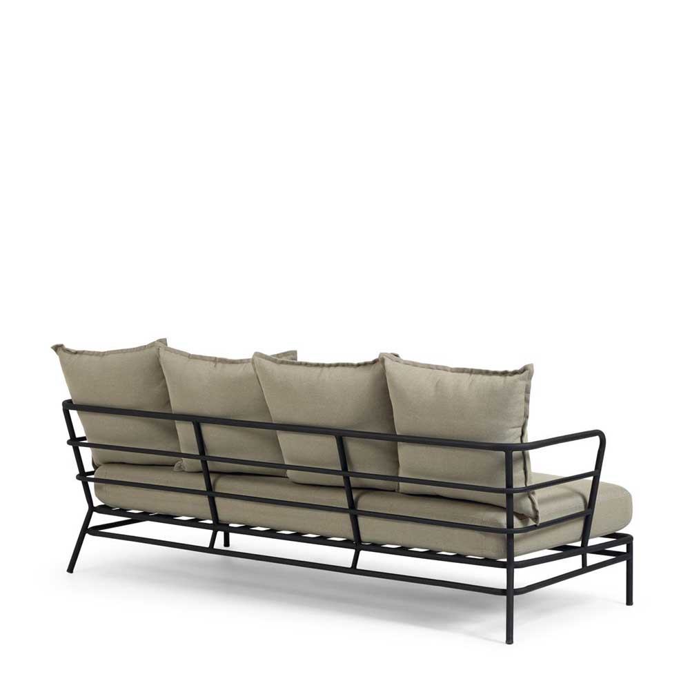 Dreisitzer Sofa mit Stahlgestell Schwarz - Emjan