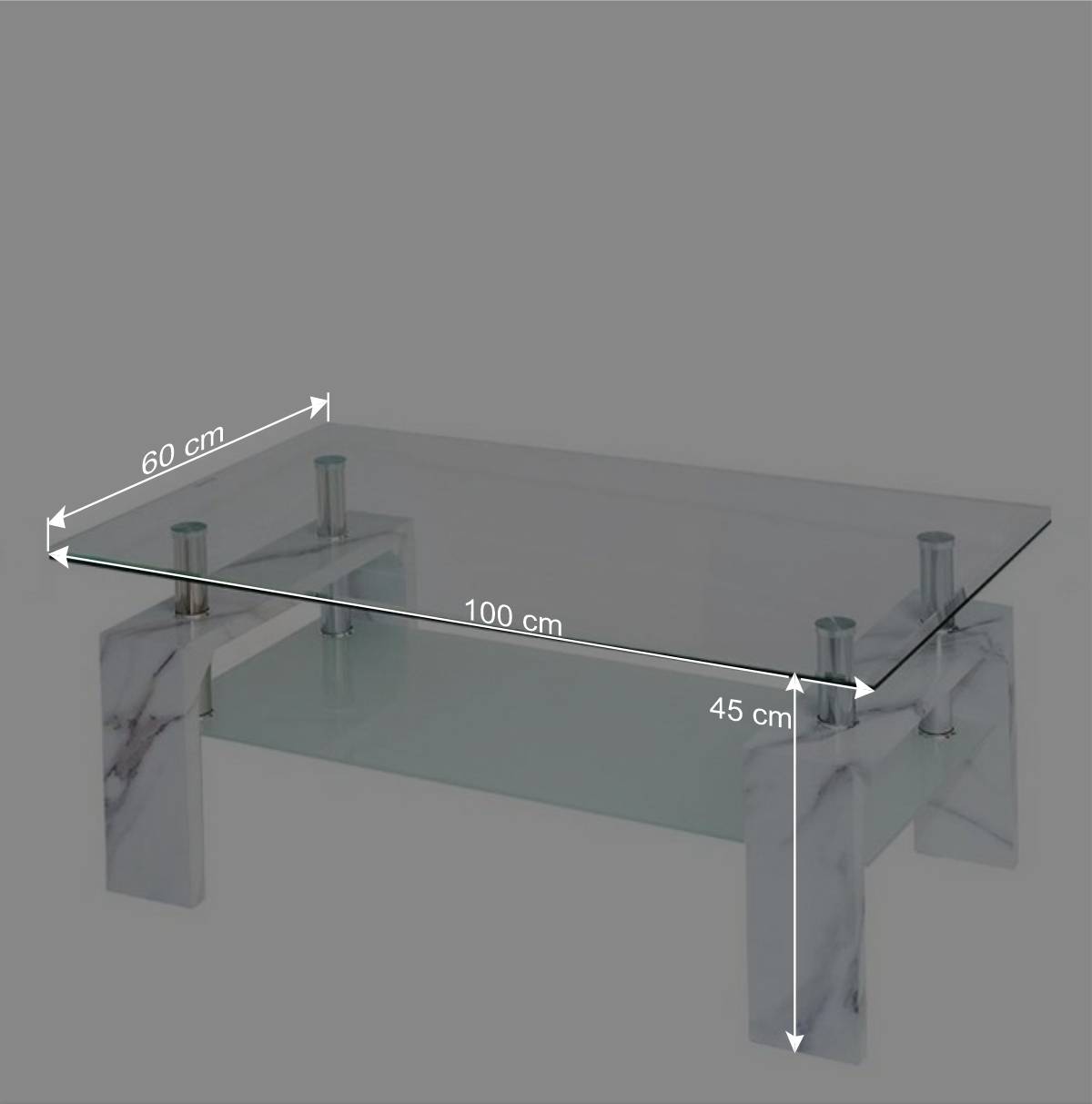 Preiswerter Glas-Couchtisch modern - Cuivedas