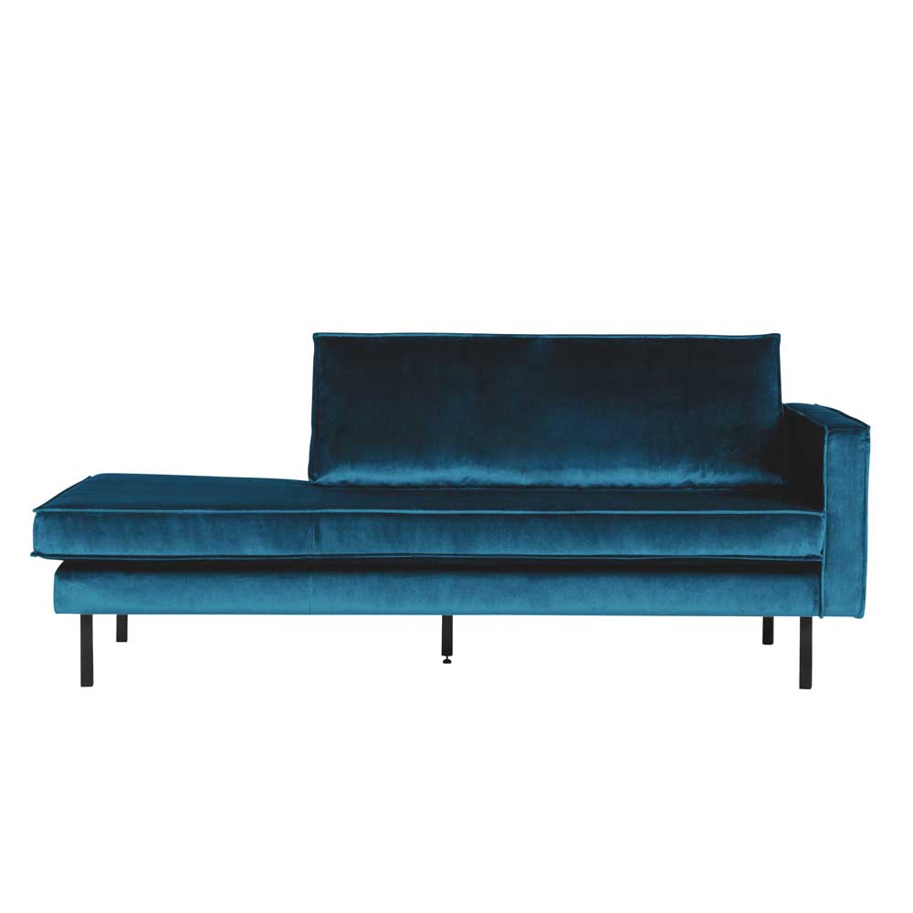 Tolles Retro Sofa Cumagon mit Samt in Blau