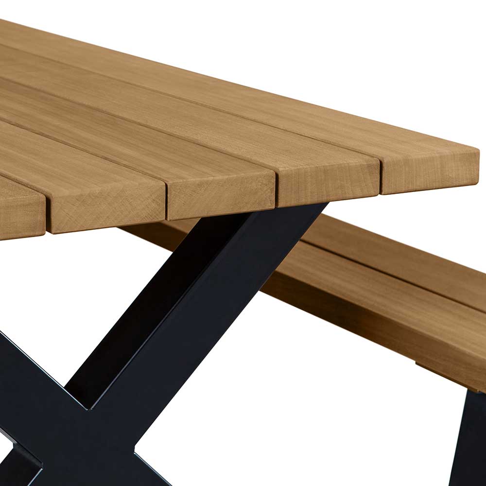 Design Picknick-Tisch aus Abachi Holz Natur - Melinda
