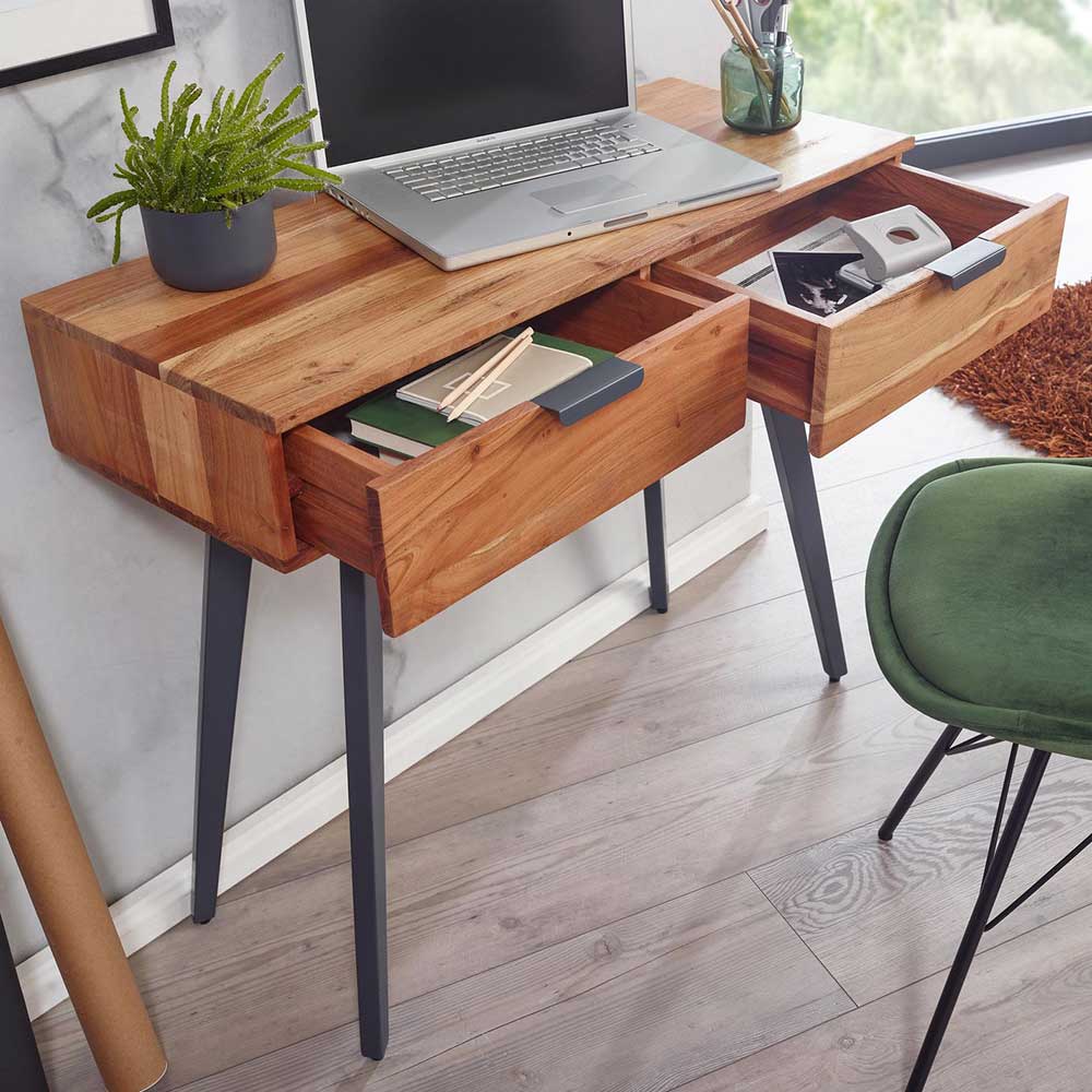 Konsolentisch Schreibtisch aus Akazie & Metall - Ishi