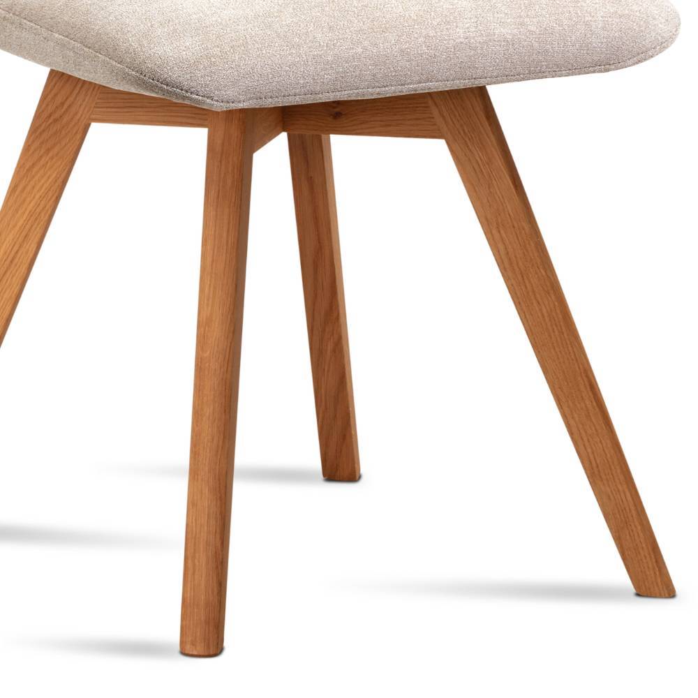 Esstischstuhl in Beige und Wildeiche - Sensibil (2er Set)