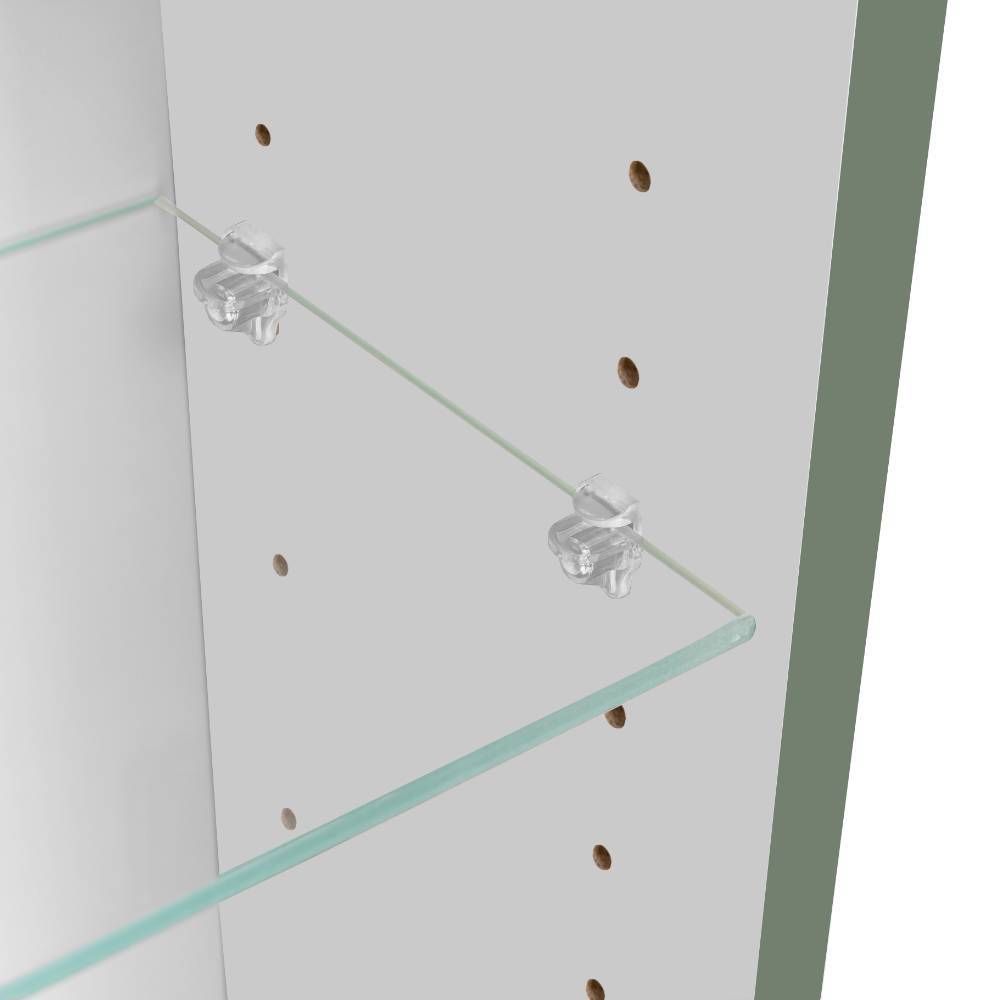 100cm Badezimmer-Spiegelschrank in Graugrün - Malivtros