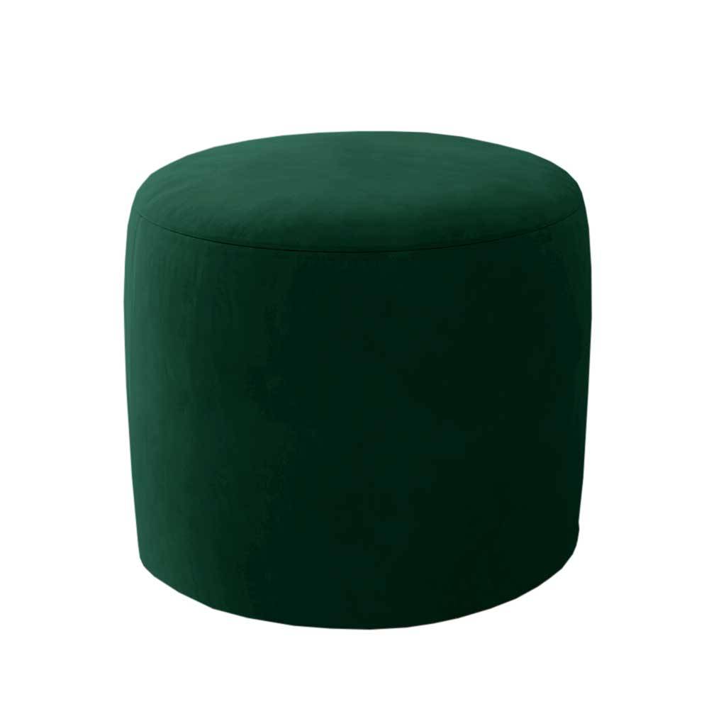 Retrostyle Hocker aus grünem Samt - Majero