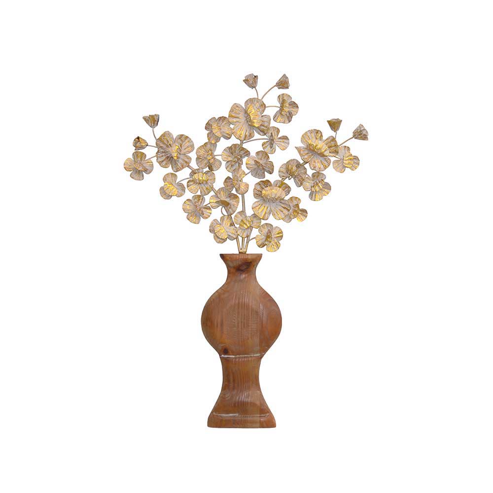 Wandbild Relief Vase mit Zweigen Cava aus Holz