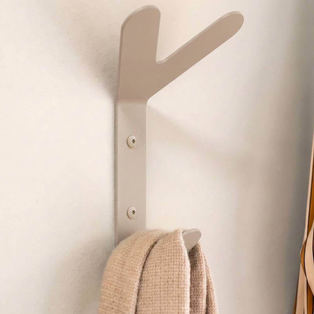Moderner Garderobenhaken in Taupe - Aurelias