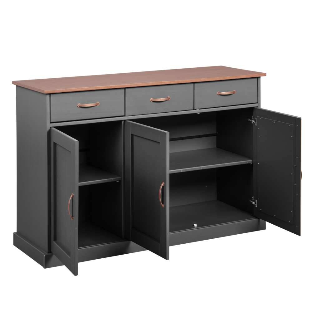 131x86x45 Landhaus Anrichte in Grau & Braun - Nepplan