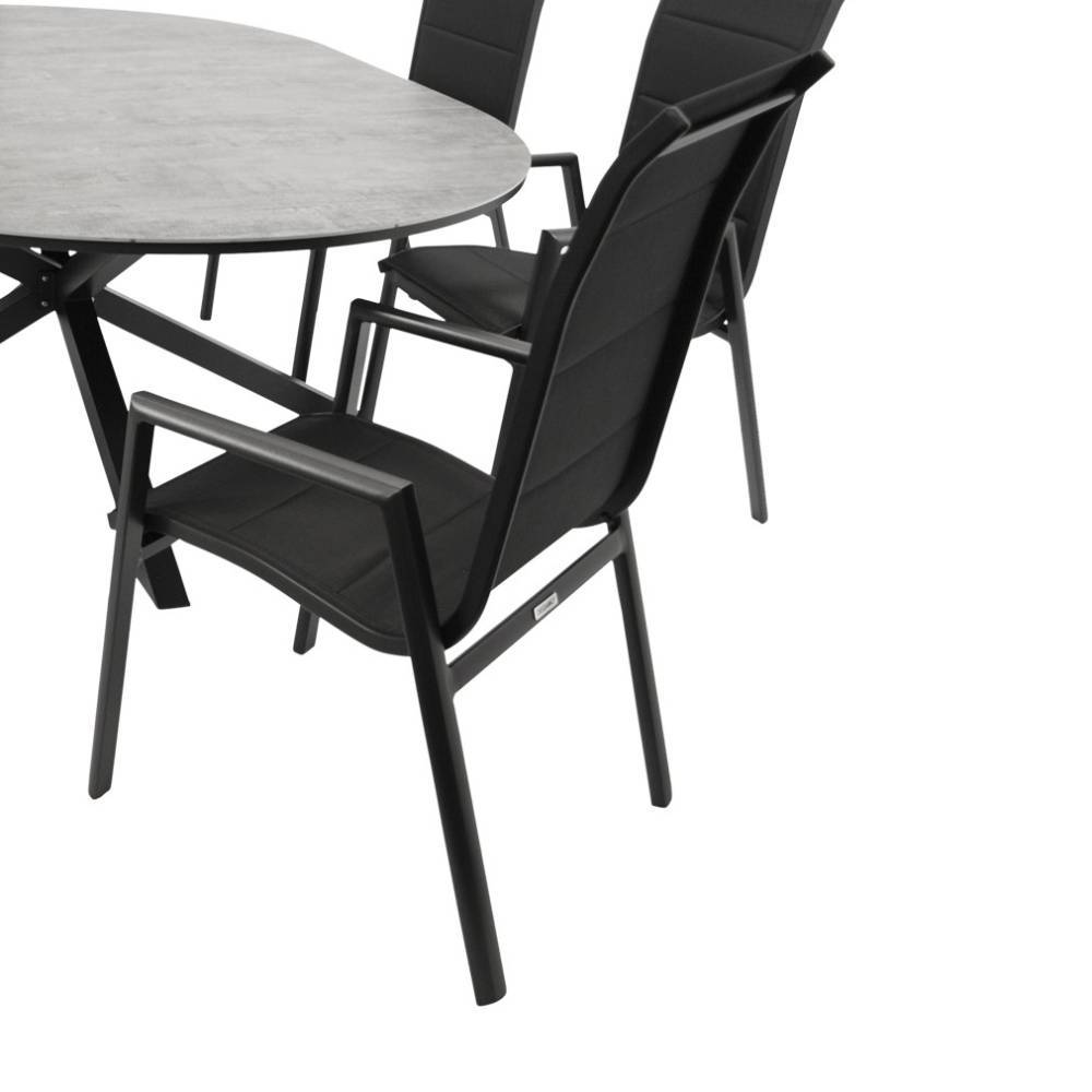 Garten-Ausziehtisch und Gartensessel Set - Vamistado (siebenteilig)