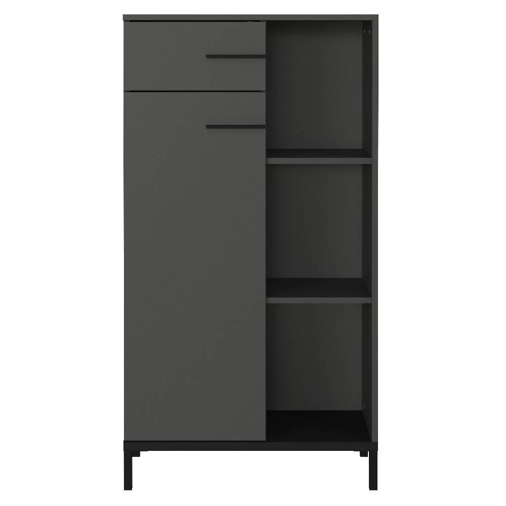 Officehighboard in Dunkelgrau mit Schwarz - Kali