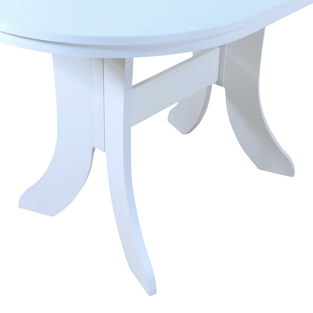 Tisch & vier Stühle in Weiß - Sonja (fünfteilig)