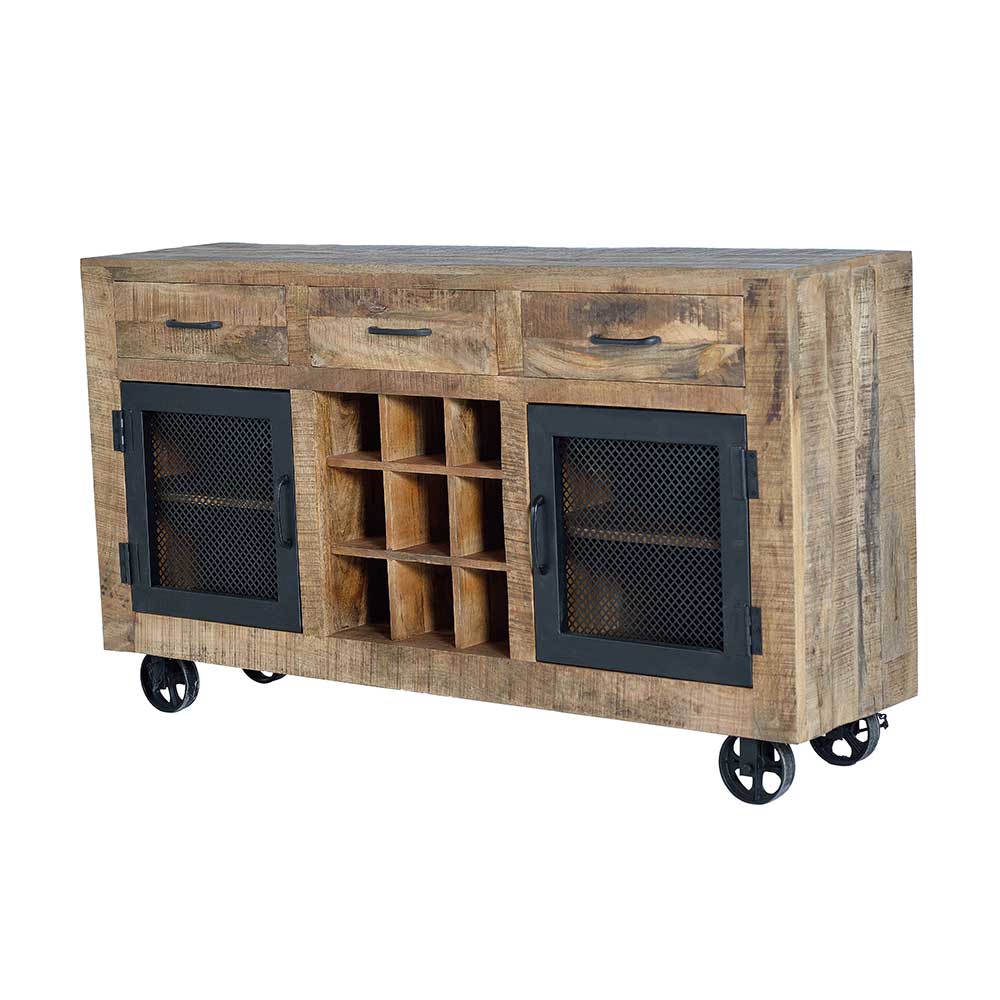 Industrial Sideboard mit Flaschenfächern - Thiano