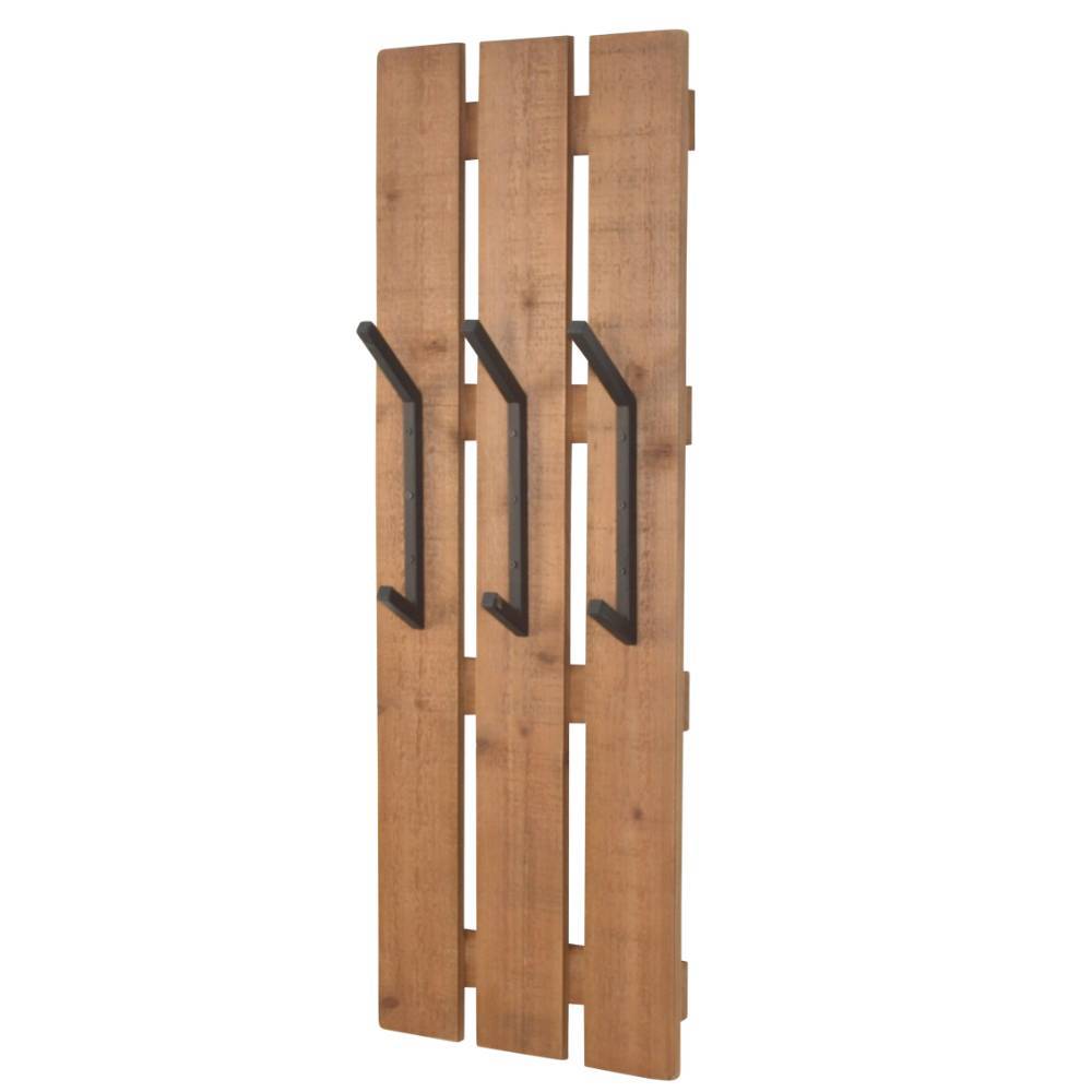 Wandgarderobe aus Tanne Massivholz in Braun - Provence