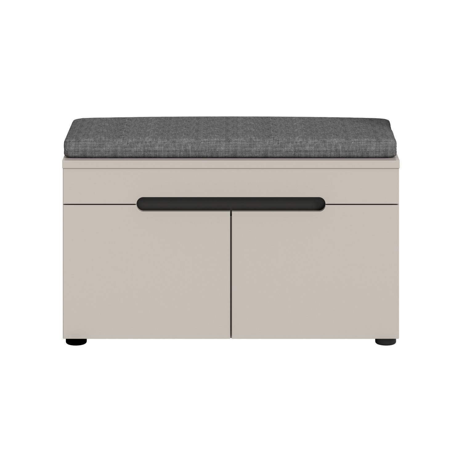 Geradlinige Schuhbank in hellem Taupe - Elvadia