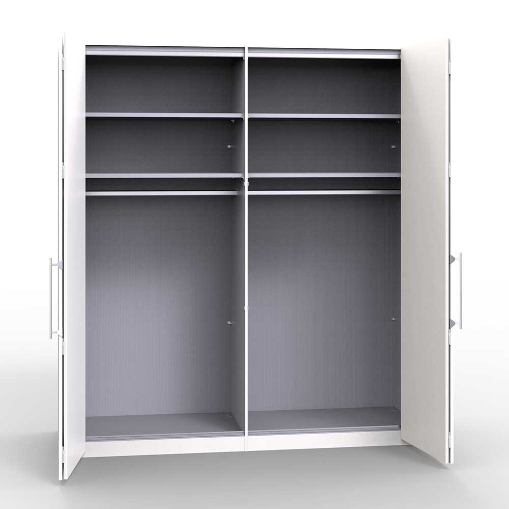 Großer Gleittüren Kleiderschrank in Creme Glasbeschichtung - Zidarie