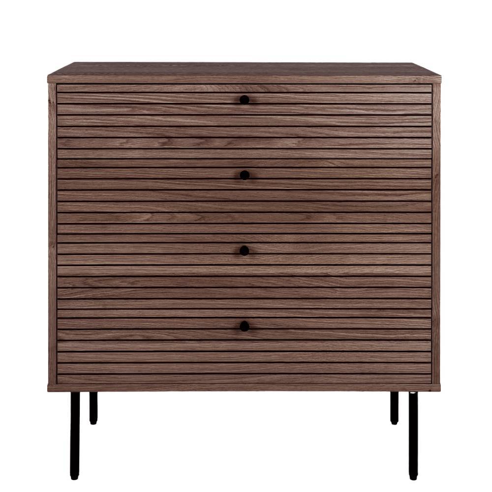Kommode mit dunklem Furnier in Braun - Wega