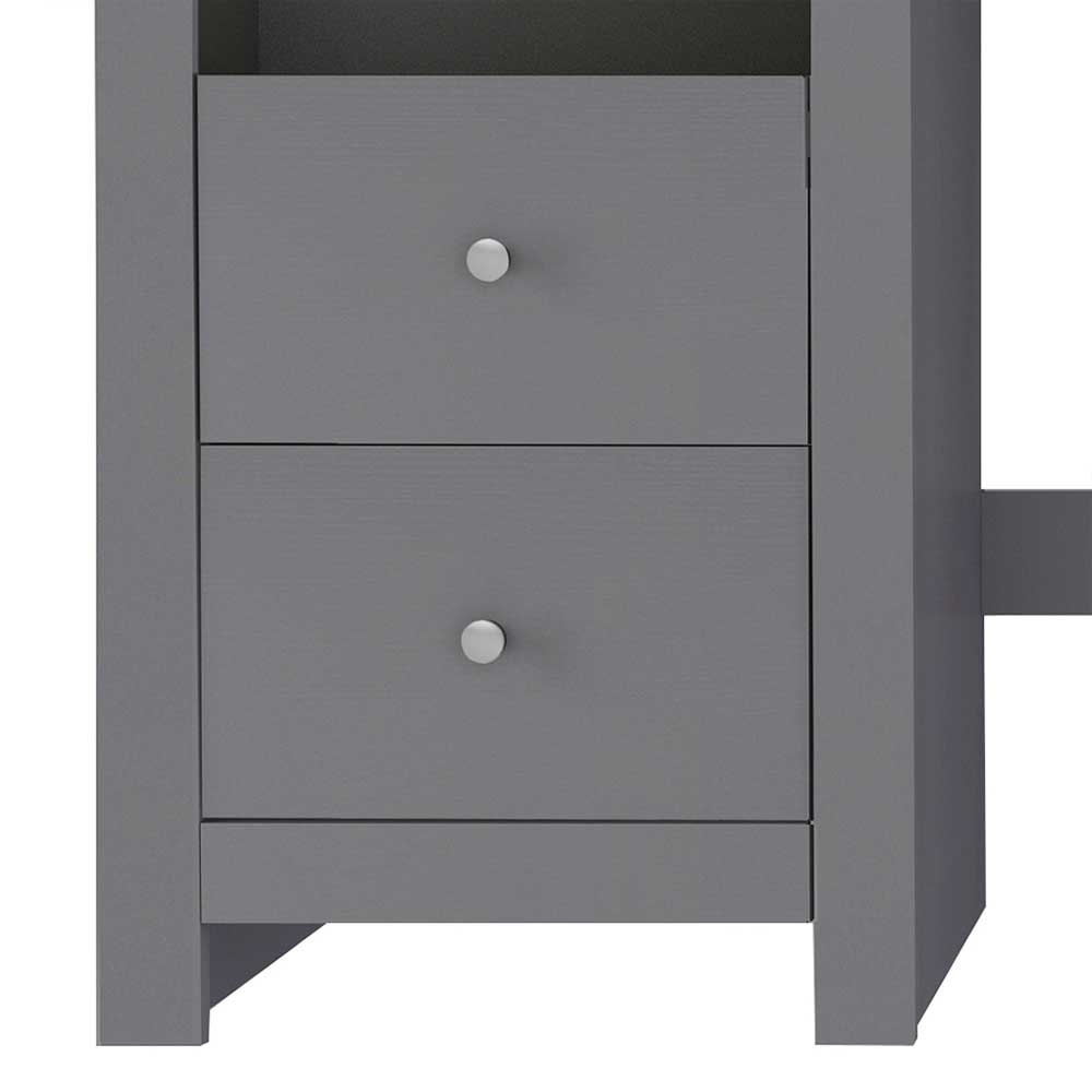 Scandi Chic Schreibtisch in Grau mit Eiche - Donia
