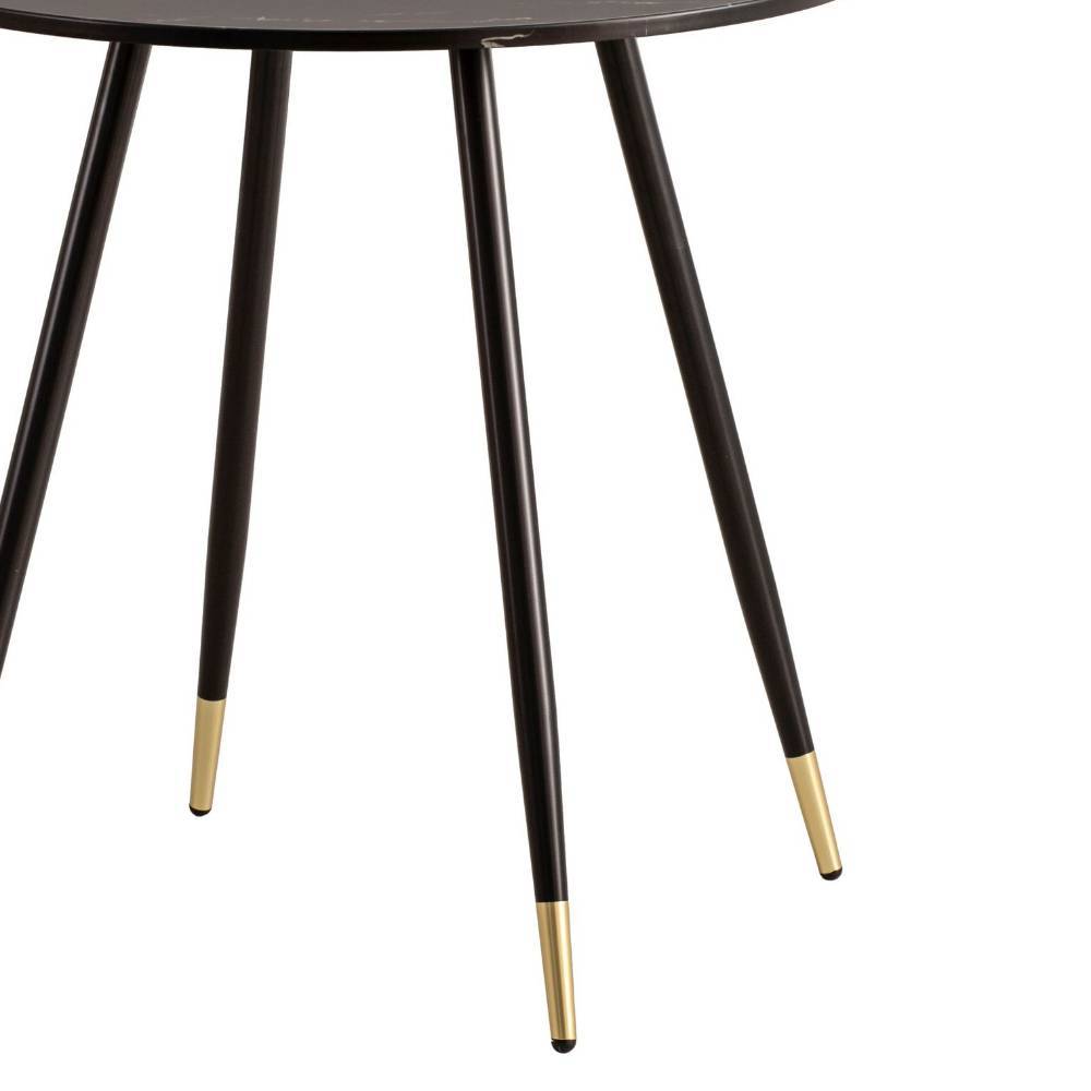 Marmoroptik Esstisch mit 75 cm Durchmesser - Varzino
