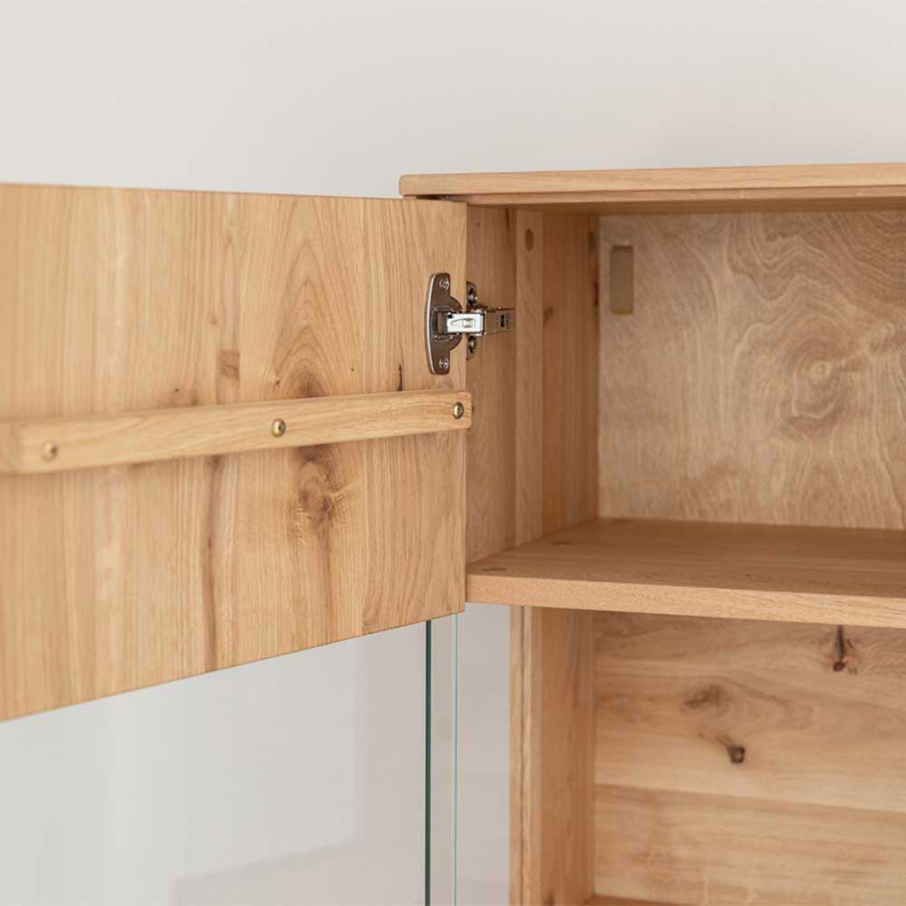 Eichenholz Highboard mit Hirnholz Applikation - Deruta