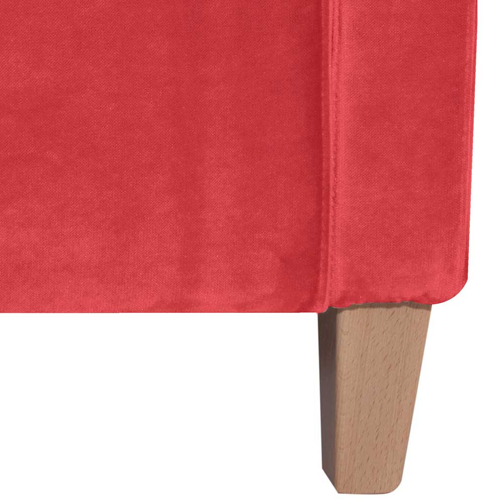 Roter Polstersessel mit Samtvelours-Bezug - Gedeon