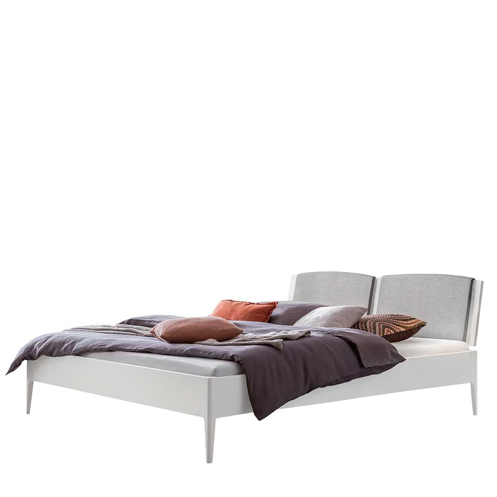 Weißes Bett aus lackiertem Buchenholz - Jehava