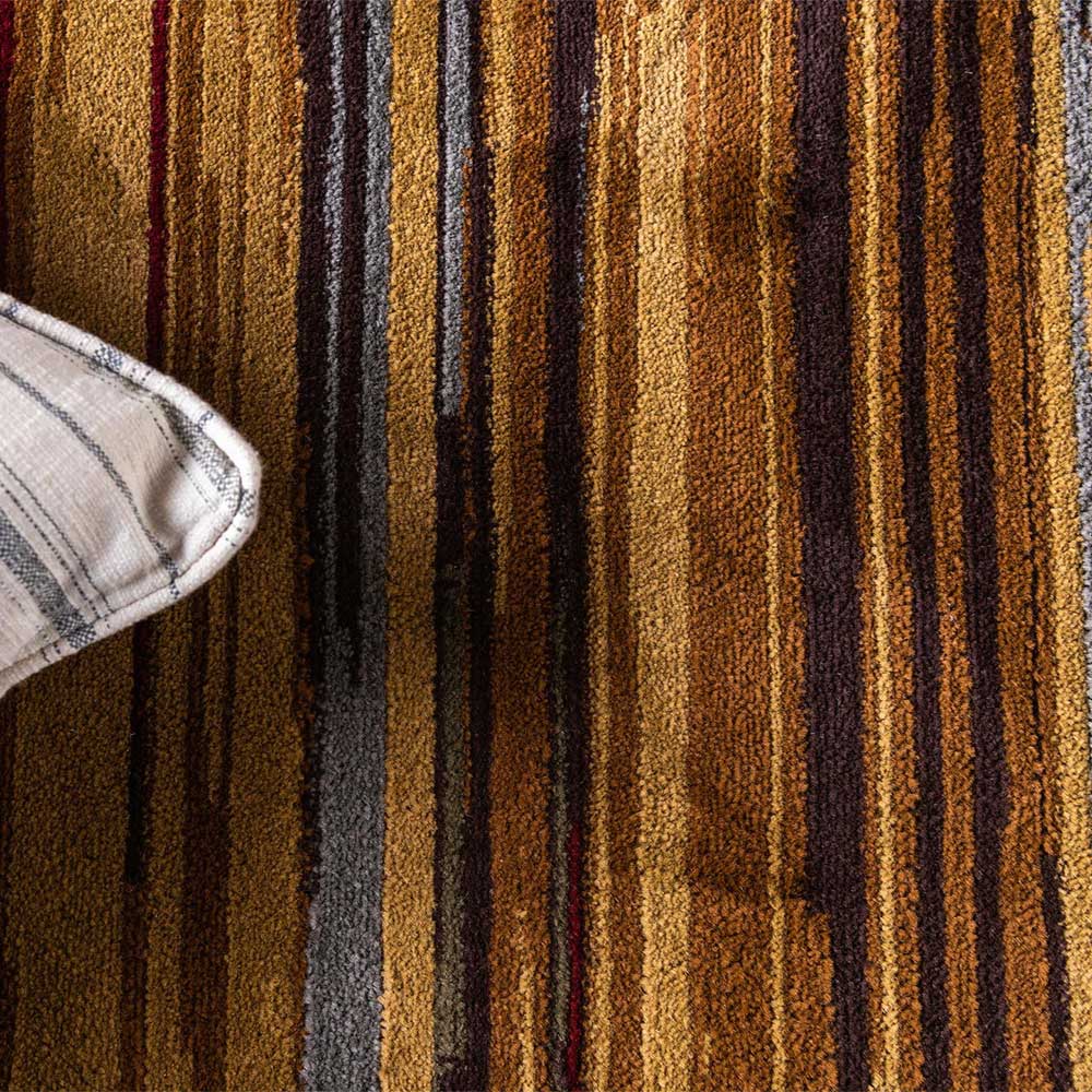 Teppich mit feinem Streifen-Muster in Bunt - Enyi