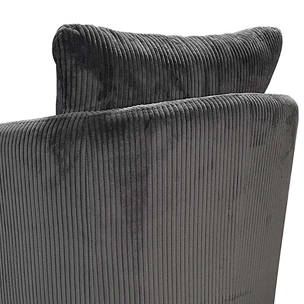Drehbarer Sessel mit Breitcord Bezug - Actino