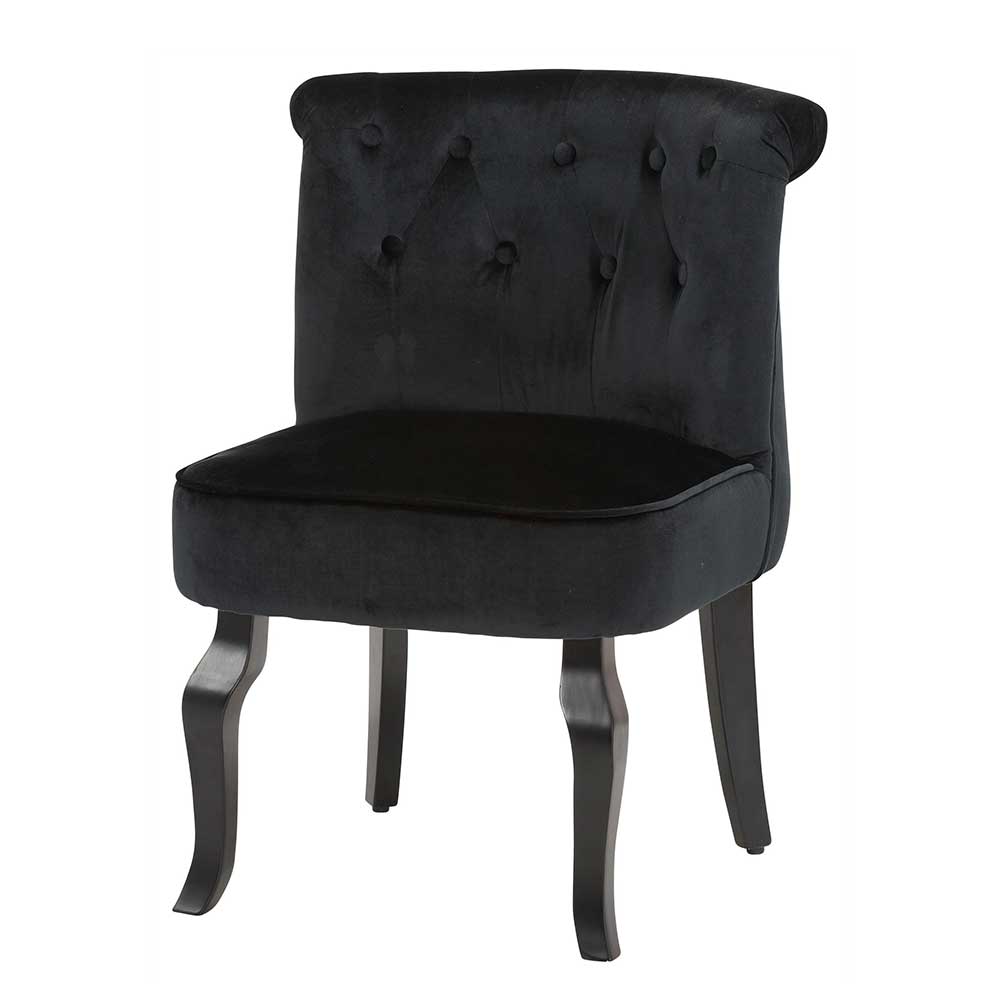 Extravaganter Samt Stuhl mit 46 cm Sitzhöhe - Holmes
