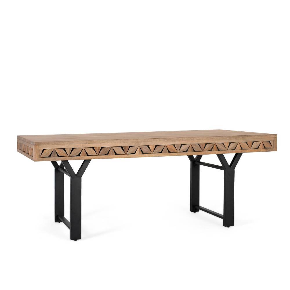 200x100 Designtisch aus Mangobaum Massivholz - Trian