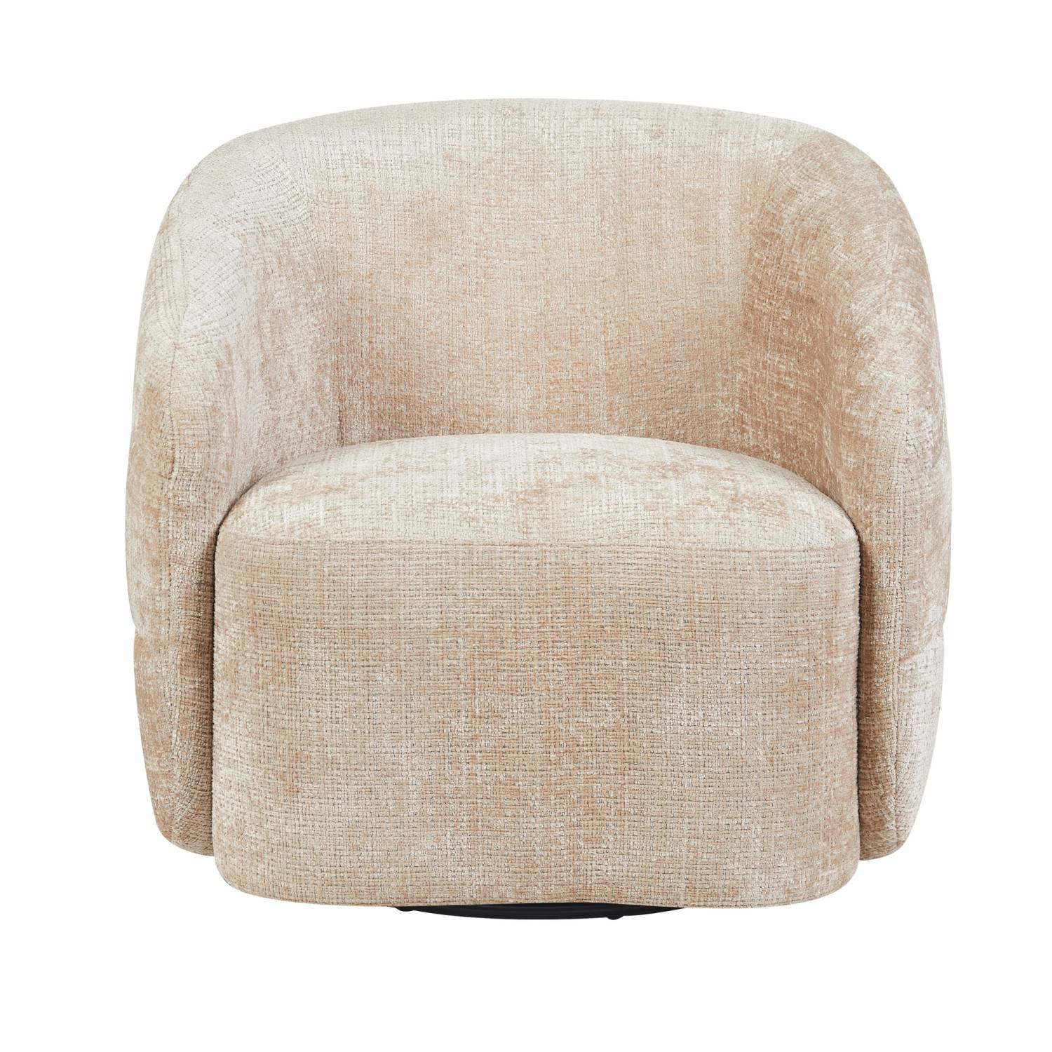 Beiger Designersessel in organischem Design frontal freigestellt – Figureras