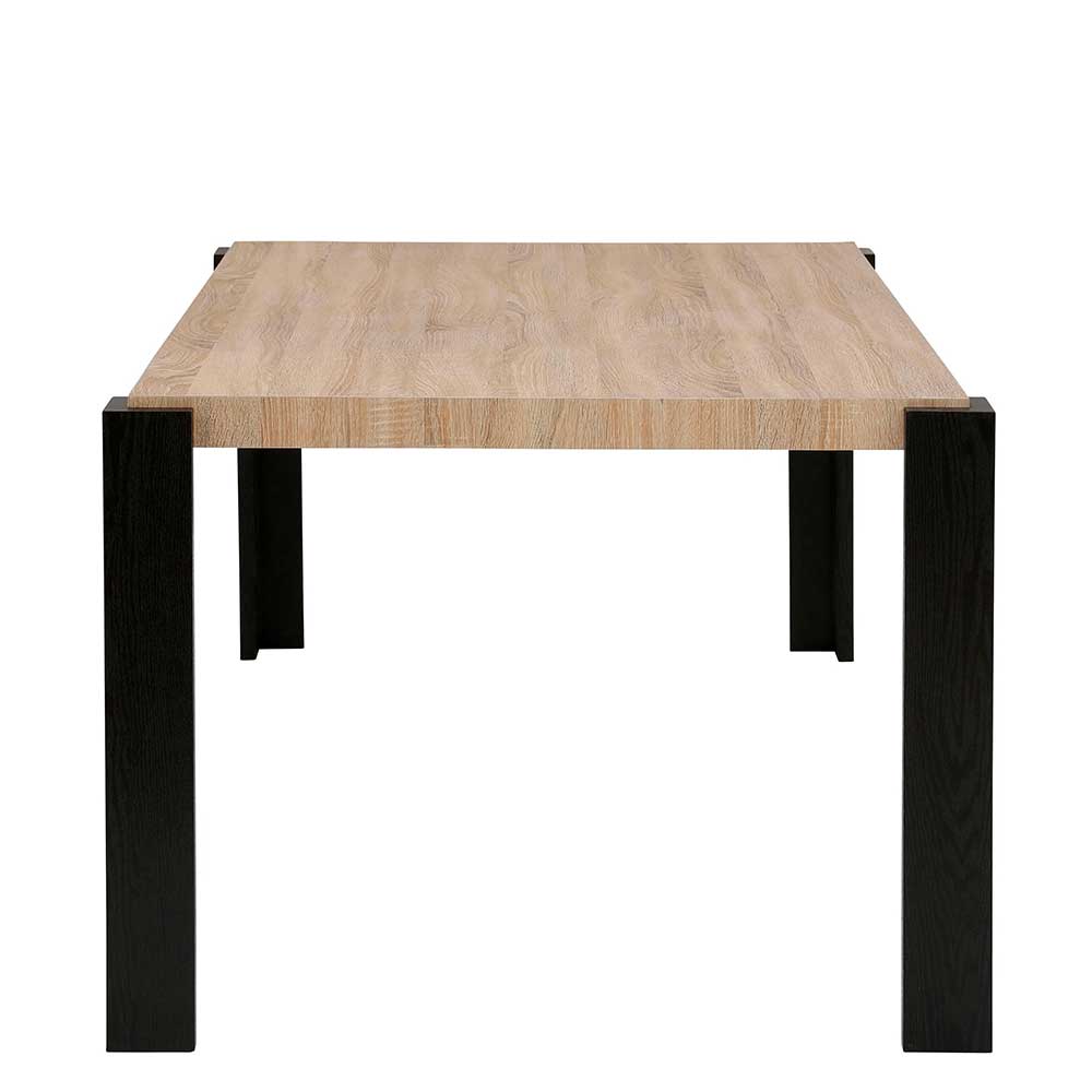 Esszimmer Tisch in Holzoptik Eiche & Schwarz - Cigano