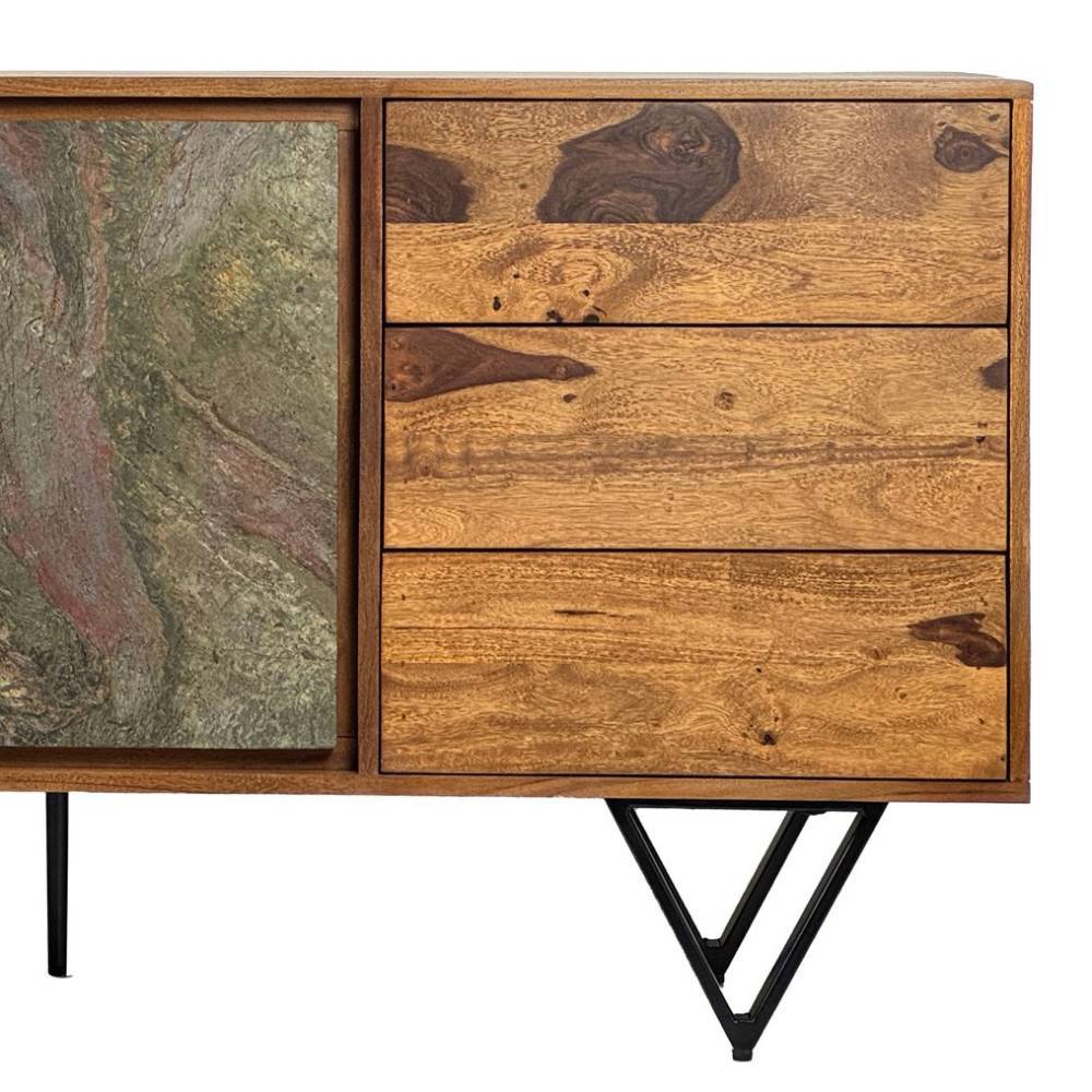 Design-Sideboard aus Sheesham Massivholz - Lucinda