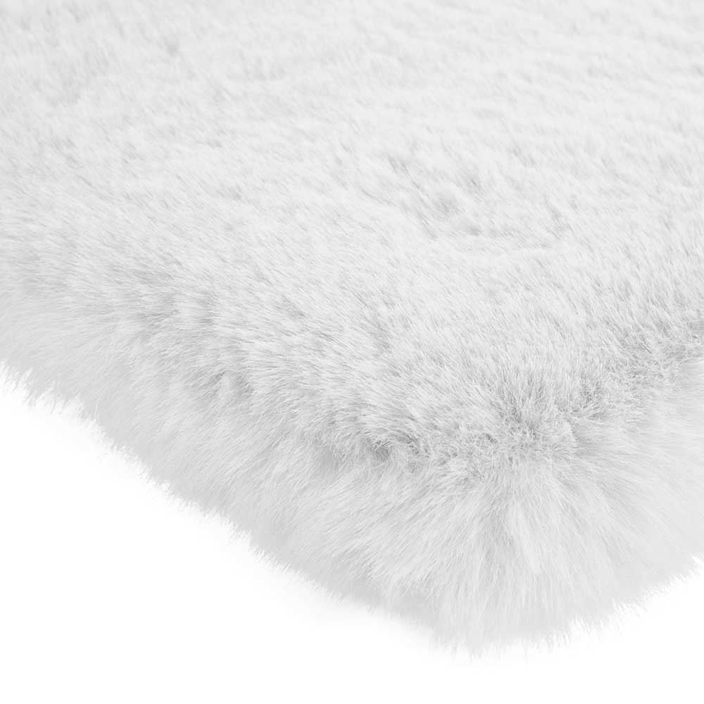 Kunstfell Teppich in Weiß - Dresinas