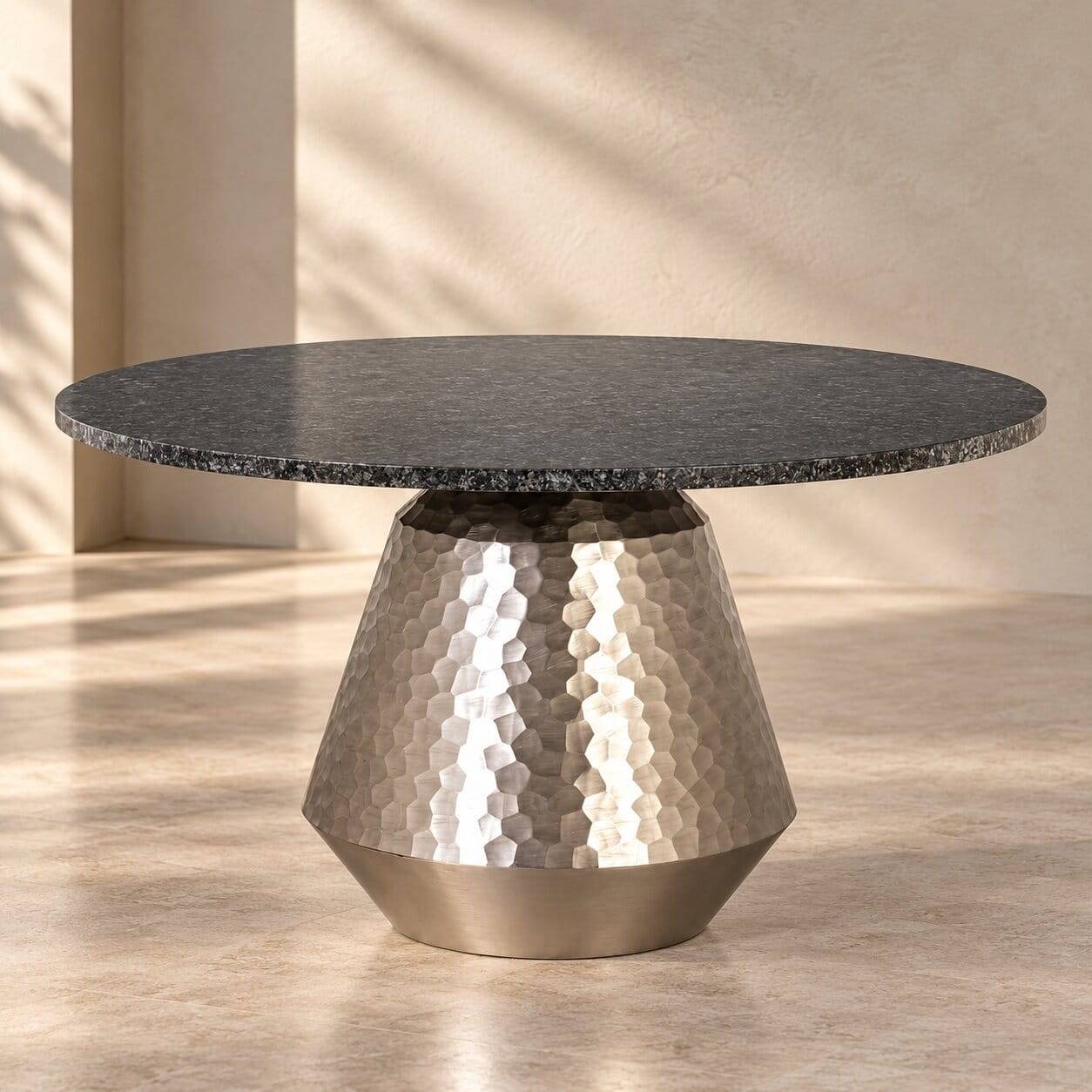 Design-Couchtisch aus Marmor in Schwarzgrau - Lylian