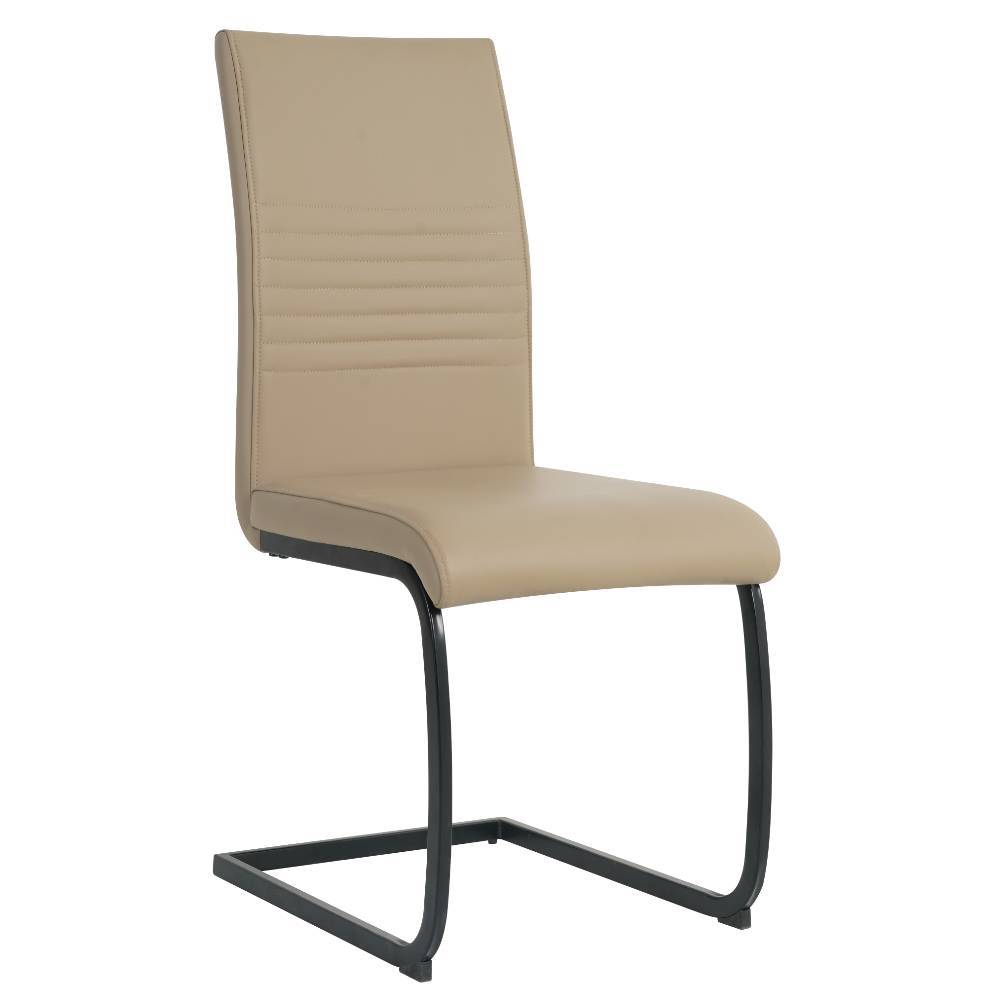 Freischwinger in Taupe und Schwarz - Camilla (2er Set)