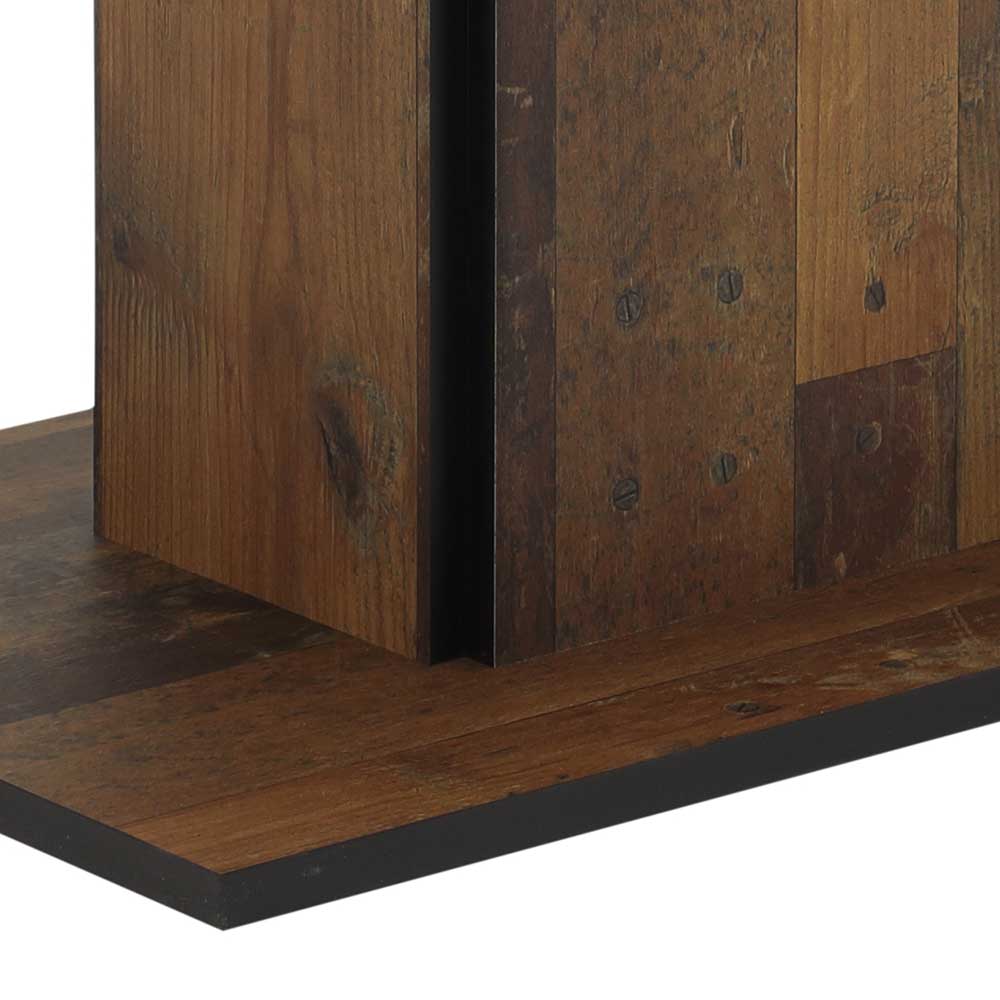 Vergrößerbarer Säulentisch in Antik Holz Optik - Janada