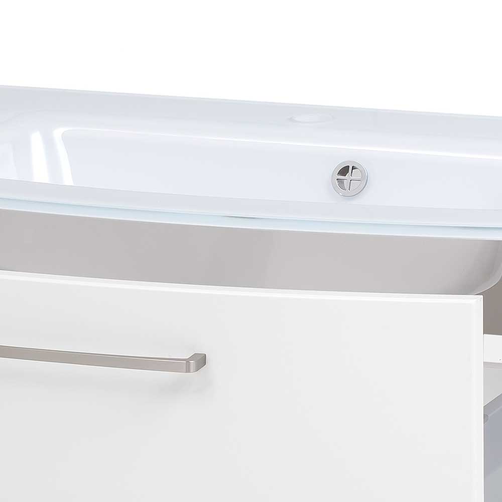 Weiße Waschtischkonsole mit zwei Schubladen - Anjunica