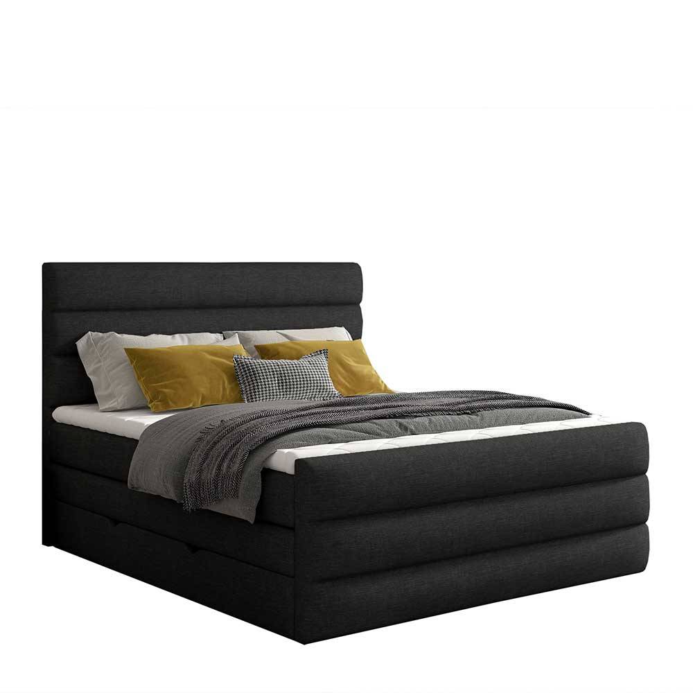 Boxspring Doppelbett in Schwarzbraun - Alkagar