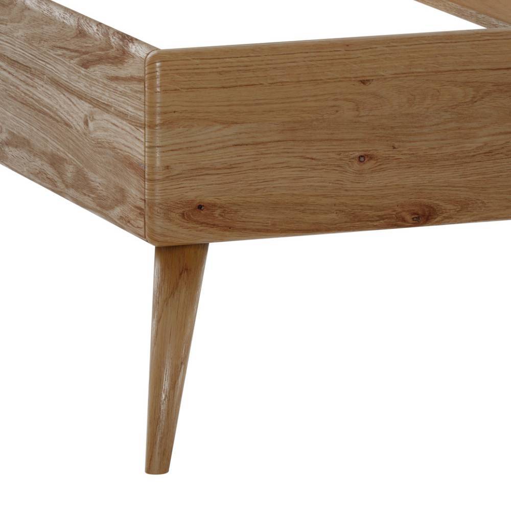 Wildeiche-Bett mit Holz-Kopfteil - Plural