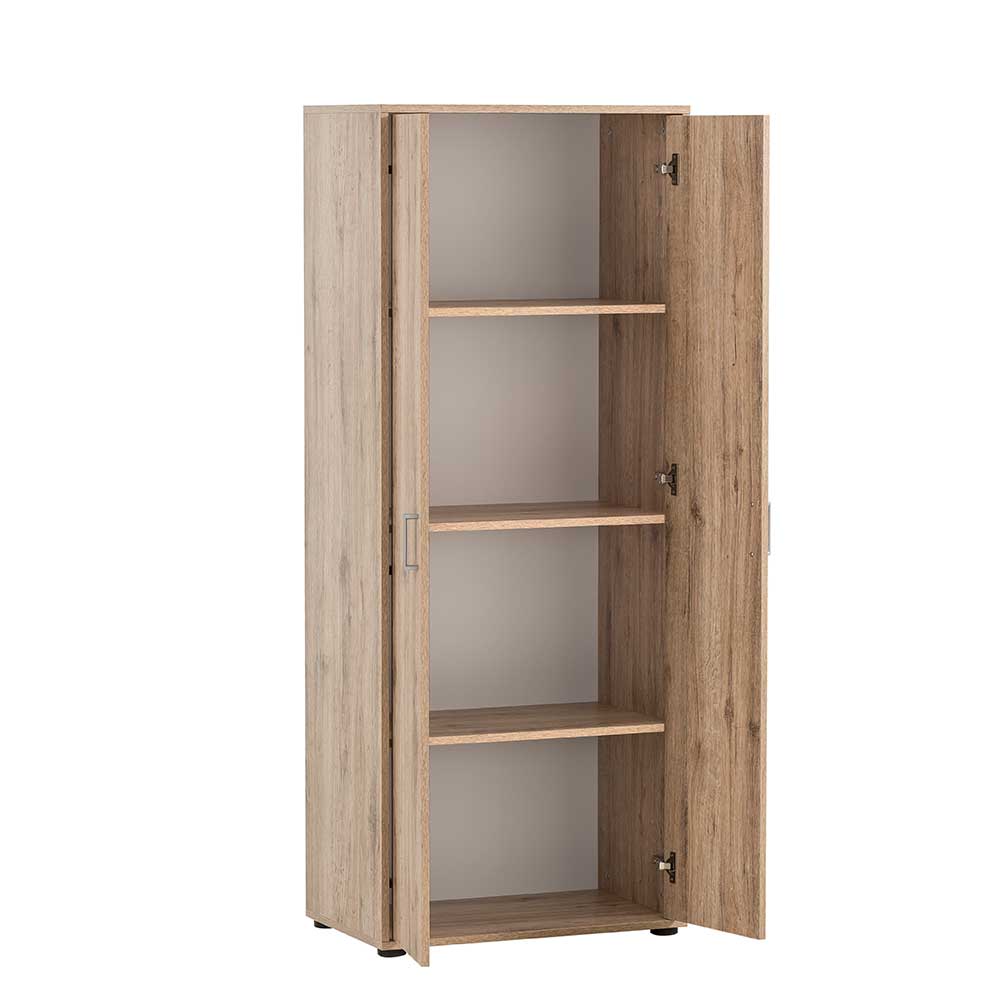 Holzoptik Büroschrank in Wildeiche - Jytte
