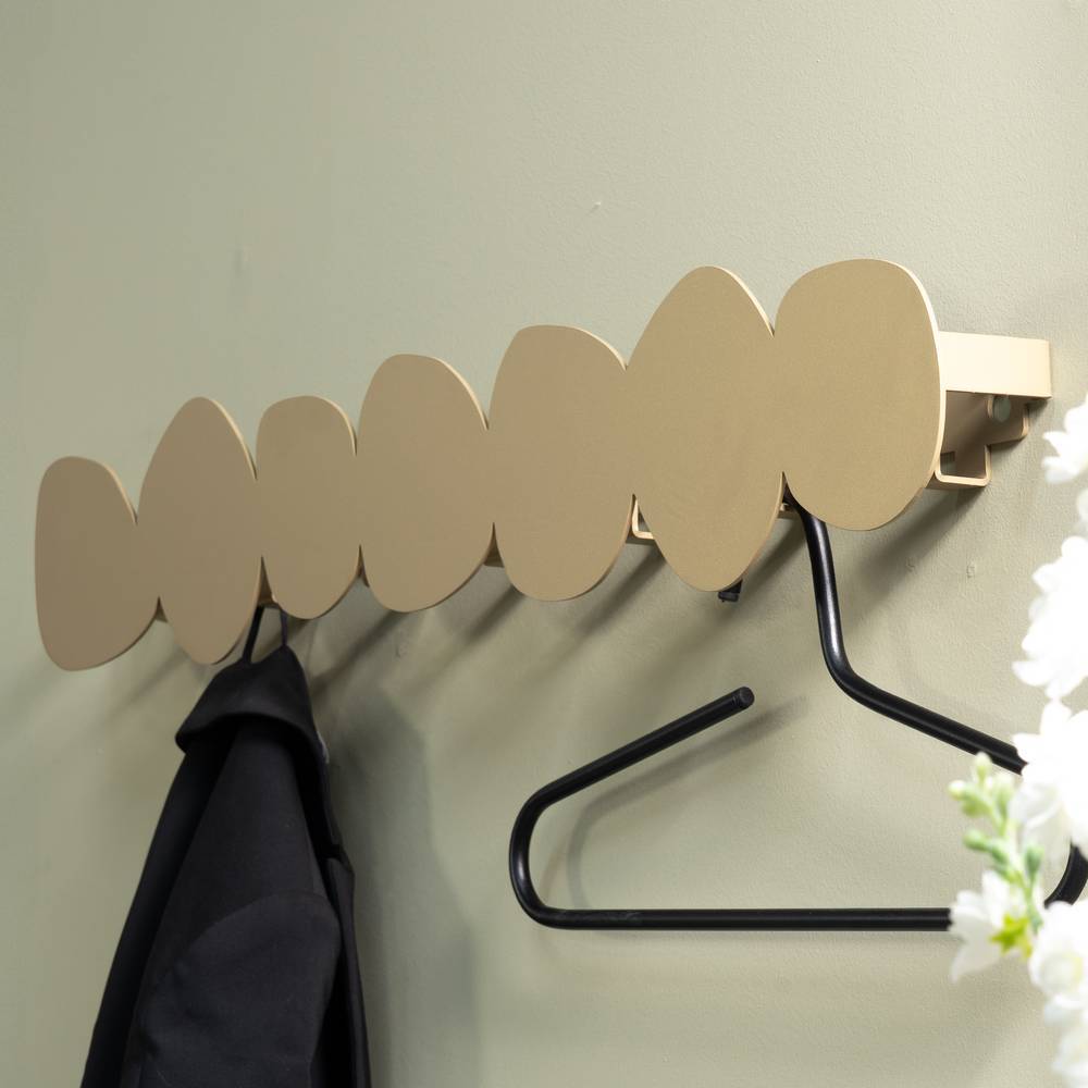 Wandgarderobe in Champagner Stahl - Rafino