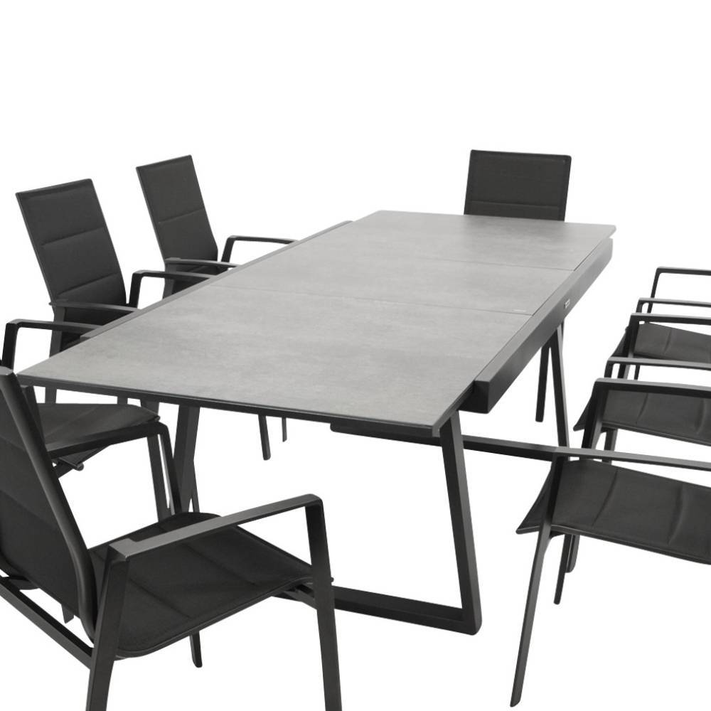 Garten-Esstisch-Gruppe modern - Charleen (neunteilig)