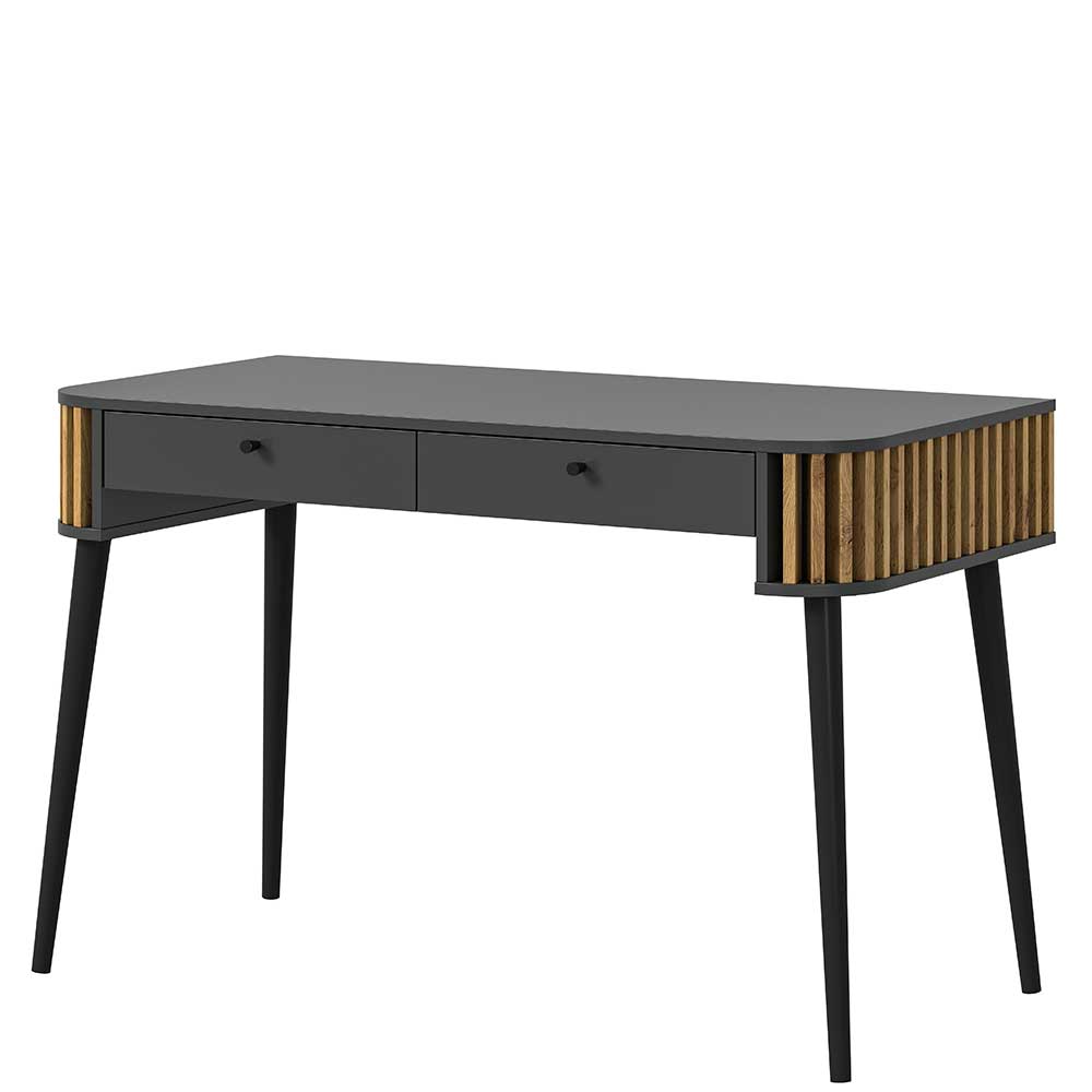 Design Schreibtisch in Grau und Wildeiche - Penzanca