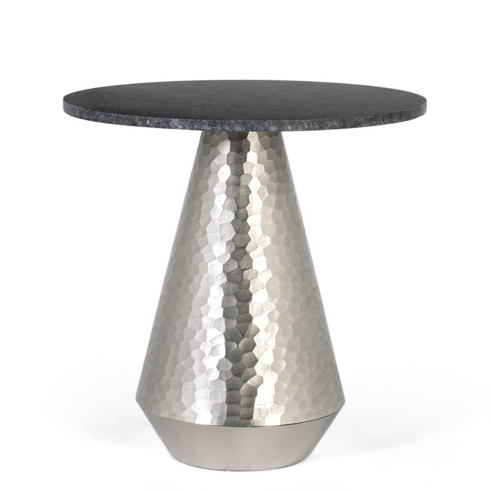 Design-Beistelltisch aus Marmor in Schwarzgrau - Lylian