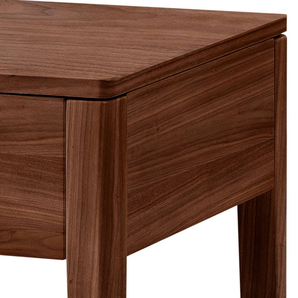 Nachttisch mit Schublade aus Nussbaum - Cuyano