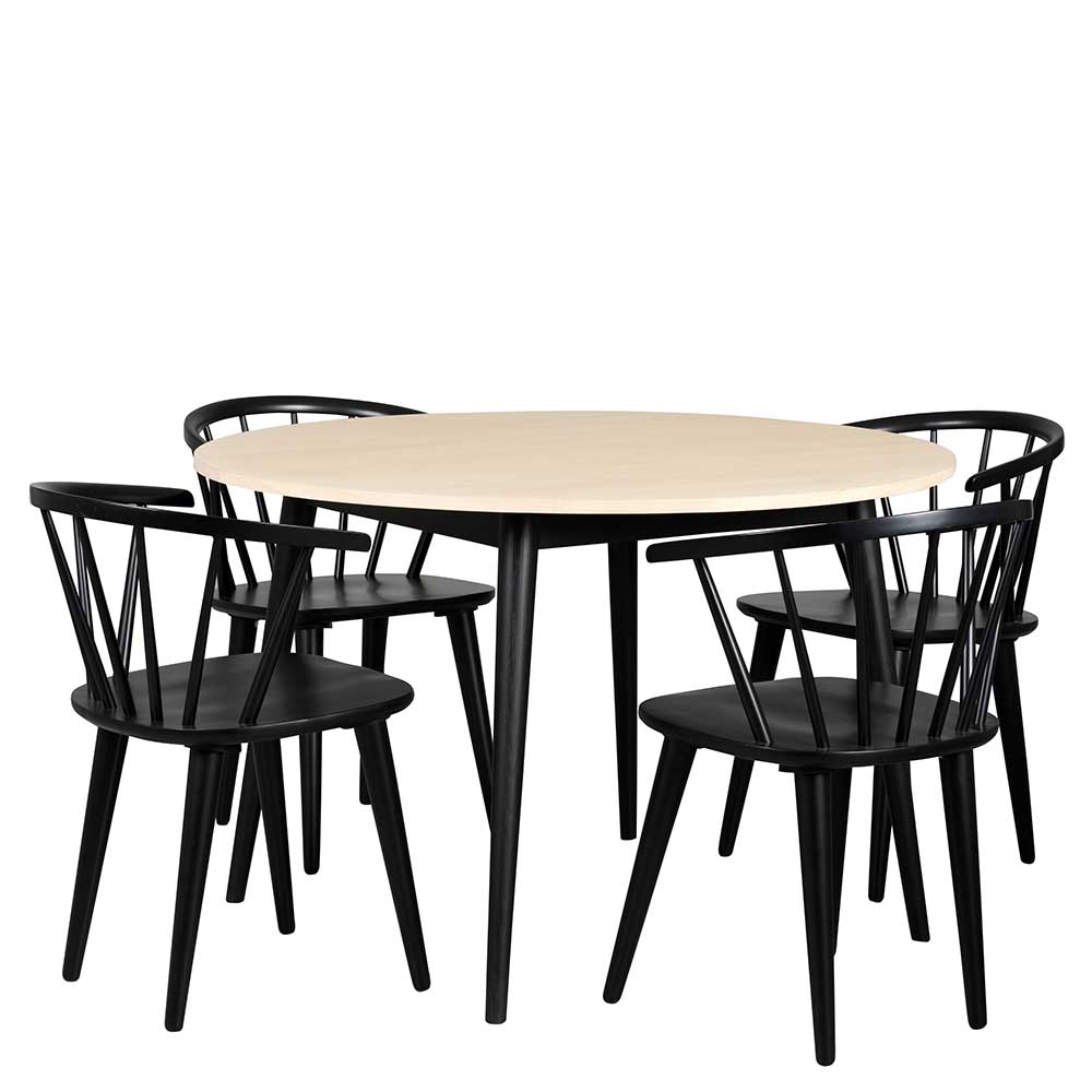 Set Retro Tisch & 4 Stühle - Jumeco (fünfteilig)