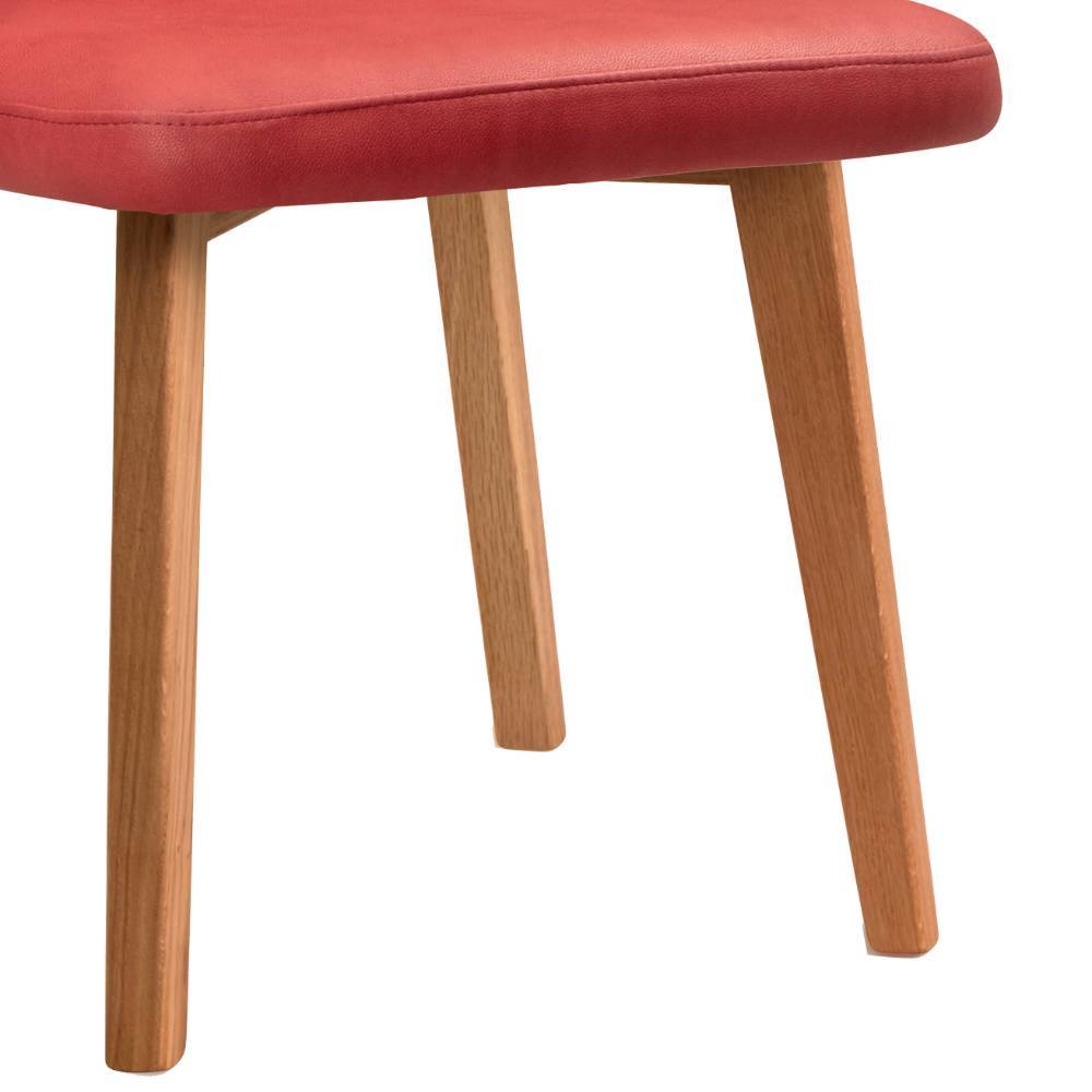 Esstischstühle in Rot Microfaser - Annipurk (2er Set)