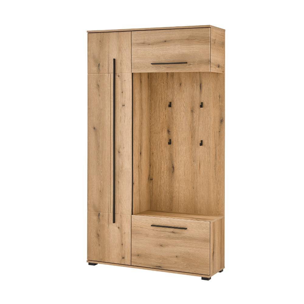 Kompaktgarderobe in Eiche Holzoptik - Moviess