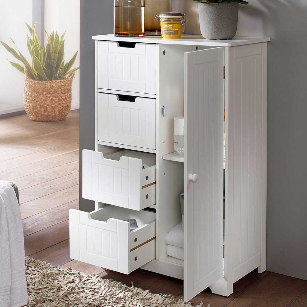 Weißes Bad Kommode im Landhausstil - Zitizen