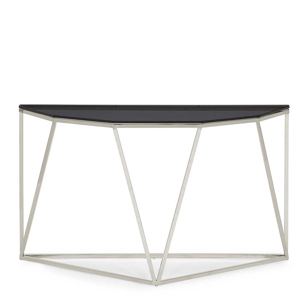 Design-Konsolentisch mit Rauchglas Platte - sechseckig - Tauranga